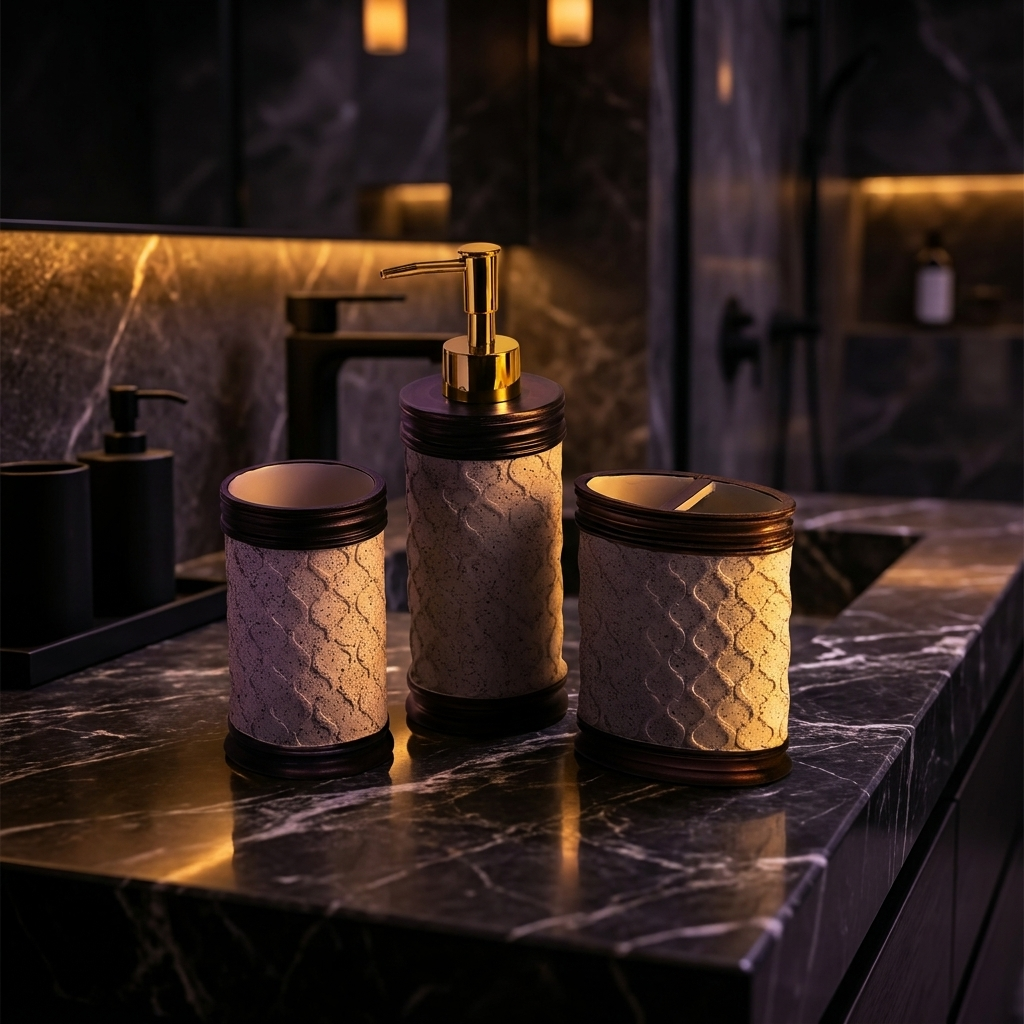 Modifique Stone Bathroom Set lifestyle
