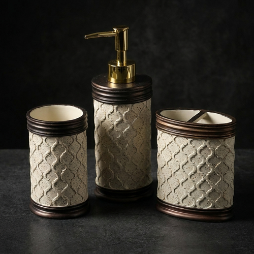 Modifique Stone Bathroom Set — 3-Piece Luxury Resin Suite